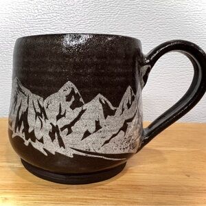 Hand Thrown Mountain Range Mug SJD Sierra Jo Dominguez Pottery Mug One of a Kind